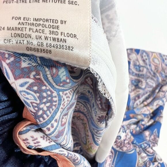 Anthropologie Elevenses Wide Leg Pants Womens Small High Rise Zip Floral Bottoms - Picture 9 of 12